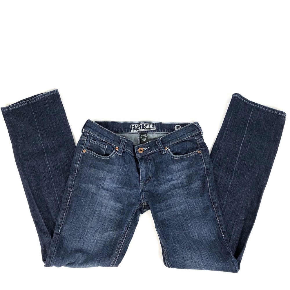 New York & Co 6‎ Avg Women's Jeans Stretch Dark Wash East Side Straight Leg (E)